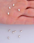 925 Sterling Silver Oval 4.5x3mm Beads, Solid Rice Beads, Seamless Olive Beads, Barrel Shape Bracelet Spacer Beads, Jewelry Supplies, M1A