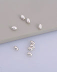 925 Sterling Silver Oval 4.5x3mm Beads, Solid Rice Beads, Seamless Olive Beads, Barrel Shape Bracelet Spacer Beads, Jewelry Supplies, M1A