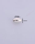925 Sterling Silver Oval 10x6mm Beads, Solid Rice Beads, Seamless Olive Beads, Barrel Shape Bracelet Spacer Beads, Jewelry Supplies, M1D