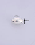 925 Sterling Silver Oval 13.5x8mm Beads, Solid Rice Beads, Seamless Olive Beads, Barrel Shape Bracelet Spacer Beads, Jewelry Supplies, M1F
