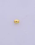 24K Gold Plated Rice Shape Beads, 925 Silver Oval 4.5x3mm Beads in 24K Gold Vermeil, Smooth Seamless Olive Beads, Jewelry Supplies, VM1A