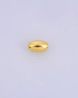 24K Gold 10x6mm Plated Rice Shape Beads, 925 Silver Oval Beads in 24K Gold Vermeil, Smooth Seamless Olive Beads, Jewelry Supplies, VM1D