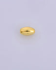 24K Gold 12x7mm Plated Rice Shape Beads, 925 Silver Oval Beads in 24K Gold Vermeil, Smooth Seamless Olive Beads, Jewelry Supplies, VM1E