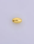 24K Gold Plated Rice Shape Beads, 925 Silver Oval 13.5x8mm Beads in 24K Gold Vermeil, Smooth Seamless Olive Beads, Jewelry Supplies, VM1F