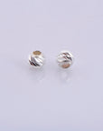 925 Silver Diamond Cut 5mm Round Beads, Sterling Silver Laser Multi Diamond Cut Beads, Moon Cut Spacer Beads, Jewelry Crafting Supplies, M2D