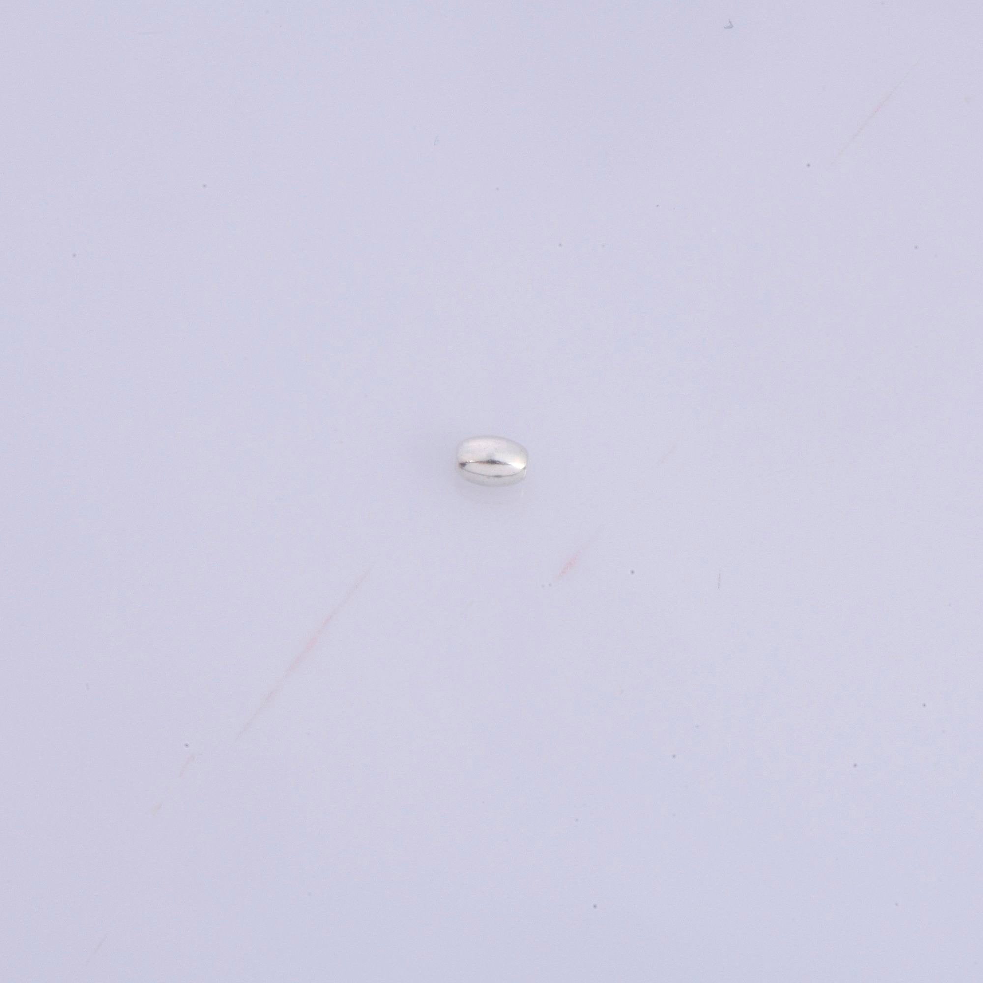 925 Sterling Silver Oval 4.5x3mm Beads, Solid Rice Beads, Seamless Olive Beads, Barrel Shape Bracelet Spacer Beads, Jewelry Supplies, M1A