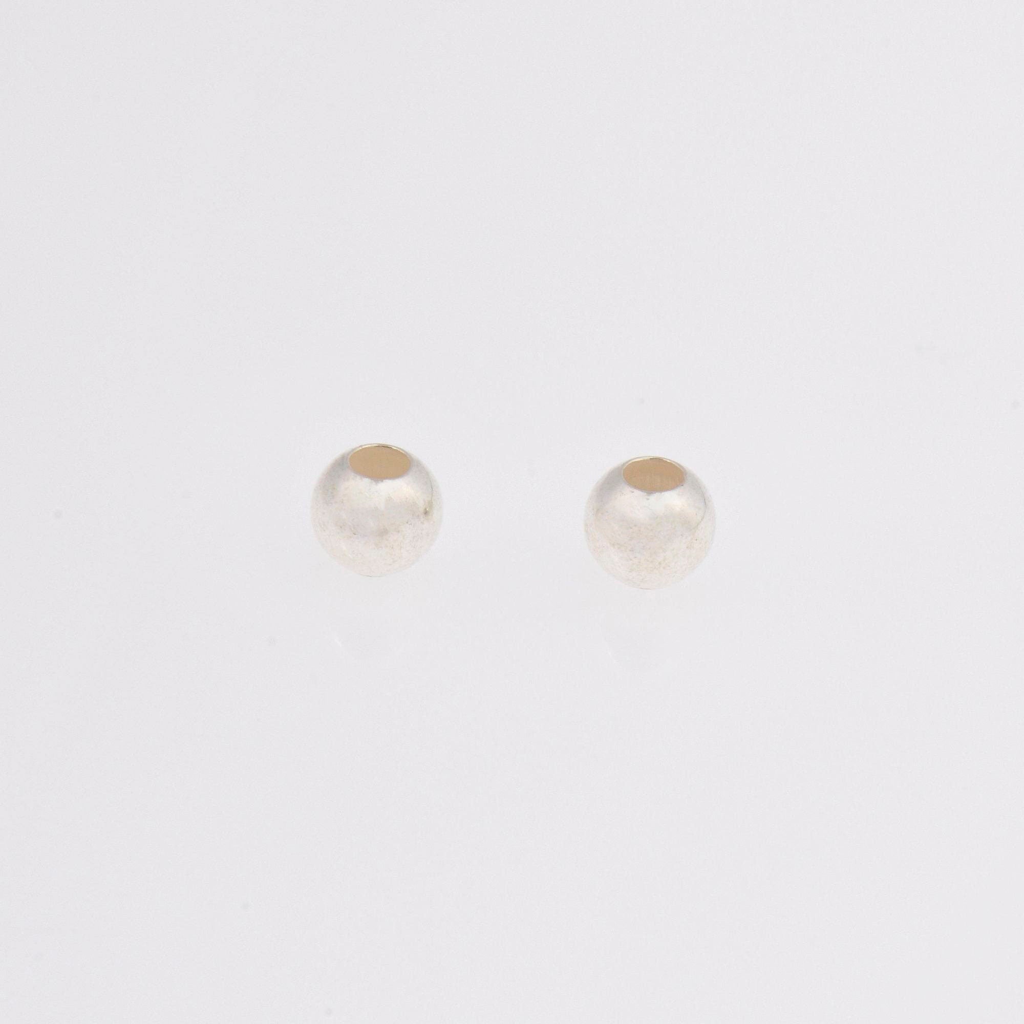 925 Sterling Silver 4mm Round Beads, Smooth Seamless Round Beads, Round Shape Beads, Seperator Beads, Jewelry Crafting Supplies, M3E