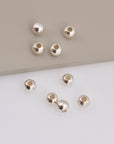 925 Sterling Silver 7mm Round Beads, Smooth Seamless Round Beads, Round Shape Beads, Seperator Beads, Jewelry Crafting Supplies, M3H