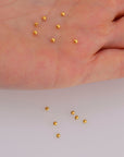 24K Gold 2mm Plated Seamless Round Beads, 925 Silver Round Beads in Gold Vermeil, Round Shape Seperator Beads, Jewelry Craft Supplies, VM3A