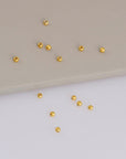 24K Gold 2mm Plated Seamless Round Beads, 925 Silver Round Beads in Gold Vermeil, Round Shape Seperator Beads, Jewelry Craft Supplies, VM3A