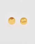 24K Gold 5mm Plated Seamless Round Beads, 925 Silver Round Beads in 24K Gold Vermeil, Round Shape Seperator Beads, Jewelry Supplies, VM3F