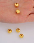 24K Gold 9mm Plated Seamless Round Beads, 925 Silver Round Beads in 24K Gold Vermeil, Round Shape Seperator Beads, Jewelry Supplies, VM3J