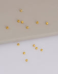 24K Gold Vermeil & 925 Plated Seamless Round Beads, Silver Round Beads in Gold, Round Shape Seperator Beads, Jewelry Supplies, M3/VM3 A-J