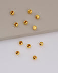 24K Gold Vermeil & 925 Plated Seamless Round Beads, Silver Round Beads in Gold, Round Shape Seperator Beads, Jewelry Supplies, M3/VM3 A-J