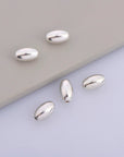 925 Sterling Silver Oval 10x6mm Beads, Solid Rice Beads, Seamless Olive Beads, Barrel Shape Bracelet Spacer Beads, Jewelry Supplies, M1D