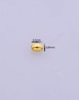 24K Gold Plated Rice Shape Beads, 925 Silver Oval 4.5x3mm Beads in 24K Gold Vermeil, Smooth Seamless Olive Beads, Jewelry Supplies, VM1A