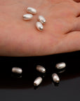 925 Sterling Silver 8x5mm Corrugated Oval Beads, Solid Seamless Oval Beads, Olive Shape Beads, Barrel Shape Jewelry Crafting Supplies, M4C