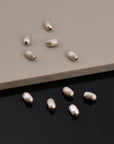 925 Sterling Silver Corrugated Oval Beads, Solid Seamless Oval Beads, Silver Olive Shape Beads, Barrel Shape Jewelry Craft Supplies, M4 A-E