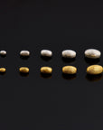 24K Gold Vermeil & 925 Silver Corrugated Oval Beads, Gold Plated Seamless Oval Beads, Olive Shape Beads, Jewelry Supplies, M/VM4 A-E