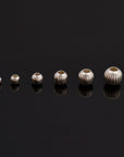 925 Sterling Silver Corrugated Round Beads, Seamless Round Beads, Silver Round Shape Beads, Seperator Beads, Jewelry Supplies, M5 A-F