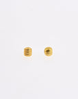 24K Gold 3mm Plated Seamless Round Beads, 925 Silver Corrugated Round Beads in Gold Vermeil, Round Seperator Beads, Jewelry Supplies, VM5A