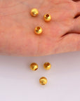 24K Gold Vermeil & 925 Silver Corrugated Round Beads, Gold Plated Seamless Round Beads, Round Seperator Beads, Jewelry Supplies, M/VM5 A-F