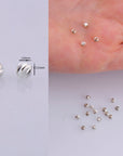 925 Silver Diamond Cut 2.5 mm Round Beads, Silver Laser Multi Diamond Cut Beads, Moon Cut Spacer Beads, Jewelry Crafting Supplies, M2A