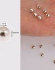 925 Sterling Silver 5mm Round Beads, Smooth Seamless Round Beads, Round Shape Beads, Seperator Beads, Jewelry Crafting Supplies, M3F
