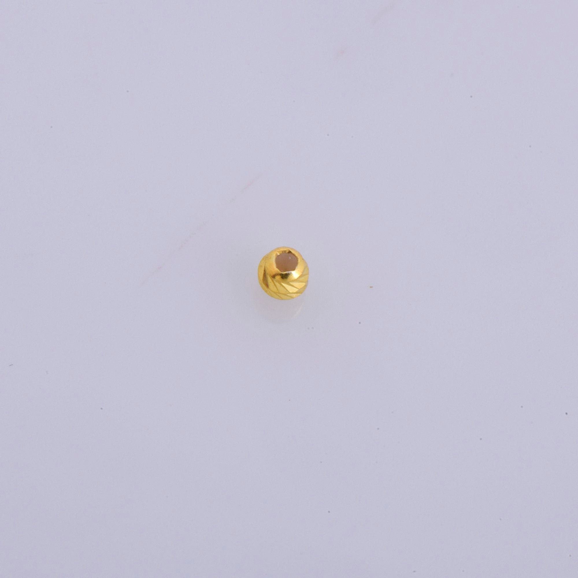 24K Gold Vermeil Diamond Cut 2.5 mm Round Beads, Silver Laser Multi Diamond Cut Beads in 24K, Moon Cut Spacer Beads, Jewelry Supplies, VM2A