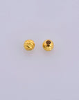 24K Gold Vermeil Diamond Cut 5mm Round Beads, Silver Laser Multi Diamond Cut Beads in 24K, Moon Cut Spacer Beads, Jewelry Supplies, VM2D