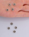 925 Sterling Silver & 24K Gold Vermeil 7.5mm Bead Caps, Gold Bead Caps, Solid Silver Bead Caps in Gold, Jewelry Spacer Bead Caps, VM7-M7