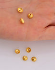 24K Gold Vermeil 6mm to 8mm Bead Caps, Gold Plated Bead Caps, 925 Silver Bead Caps in Gold, Spacer Bead Caps, Jewelry Supplies, VM8A-B-C