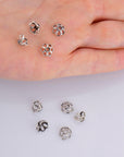 925 Sterling Silver 7.5mm Bead Caps, Silver Bead Caps, Oxidized Solid Silver Bead Caps, Jewelry Spacer Bead Caps, Jewelry Craft Supply, M10