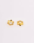 24K Gold Vermeil 4mm Plain Bead Caps, Gold Plated Shiny Plain Bead Caps, 925 Silver Bead Caps in Gold, Jewelry Spacer Bead Caps, VM14A