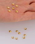 24K Gold Vermeil 4mm Plain Bead Caps, Gold Plated Shiny Plain Bead Caps, 925 Silver Bead Caps in Gold, Jewelry Spacer Bead Caps, VM14A