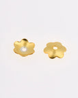 24K Gold Vermeil 6.5mm Plain Bead Caps, Gold Plated Shiny Plain Bead Caps, 925 Silver Bead Caps in Gold, Jewelry Spacer Bead Caps, VM14C