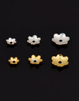 925 Sterling Silver & 24K Gold Vermeil Plain Bead Caps,Shiny Plain Bead Caps, Smooth Bead Caps, Jewelry Spacer Bead Caps, V/M14A-B-C