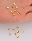 24K Gold Vermeil Plain Round Bead Caps, Gold Plated Shiny Round Bead Caps, 925 Silver Spacer Bead in Gold, Jewelry Making Supply, VM15A