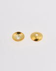 24K Gold Vermeil Plain Round Bead Caps, Gold Plated Shiny Round Bead Caps, 925 Silver Spacer Bead in Gold, Jewelry Making Supply, VM15B