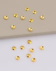 925 Sterling Silver & 24K Gold Vermeil Plain Round Bead Caps, Shiny Round Bead Caps, Round Spacer Bead Caps, Jewelry Making, V/M15A-B-C