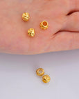 24K Gold Vermeil Tube Beads, Gold Plated Tube Beads, 925 Silver Spacer Tube Beads in Gold, Silver Tube Beads, Jewelry Making Supply, VM16