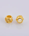 24K Gold Vermeil Tube Beads, Gold Plated Tube Beads, 925 Silver Spacer Tube Beads in Gold, Silver Tube Beads, Jewelry Making Supply, VM16