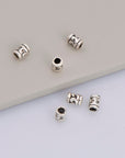925 Sterling Silver Tube Beads, Antique Silver Tube Beads, Silver Spacer Tube Beads, Oxidized Silver Tube Beads For Jewelry Making, M20