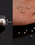 925 Sterling Silver Corrugated 3mm Round Beads, Seamless Round Beads, Solid Silver Round Shape Beads, Seperator Beads, Jewelry Supplies, M5A