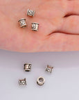 925 Sterling Silver Flower Tube Beads, Antique Silver Tube Beads, Spacer Tube Beads, Oxidized Silver Tube Beads For Jewelry Making, M22