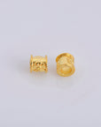 24K Gold Vermeil & 925 Silver Flower Tube Beads, Gold Plated Tube Beads, Spacer Tube Beads, Silver Tube Beads, Jewelry Making, M/VM22