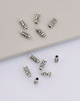 925 Sterling Silver Spiral Tube Beads, Antique Silver Tube Beads, Spacer Tube Beads, Oxidized Silver Tube Beads For Jewelry Making, M23