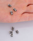 925 Sterling Silver Tube Beads, Antique Silver Tube Beads, Silver Spacer Tube Beads, Oxidized Silver Tube Beads For Jewelry Making, M24