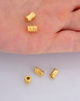 24K Gold Vermeil & 925 Silver Tube Beads, Silver Tube Beads in Gold, Antique Silver Spacer Tube Beads, Tube Beads For Jewelry Making,V/M24