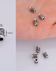 925 Sterling Silver Tube Beads, Antique Silver Tube Beads, Silver Spacer Tube Beads, Oxidized Silver Tube Beads For Jewelry Making, M24